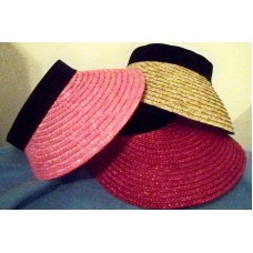 Q HEADWEAR  SUN VISORS  BRIGHT PINK   RED  NATURAL COLOR  SET OF 3   FITS MOST  eb-12104857